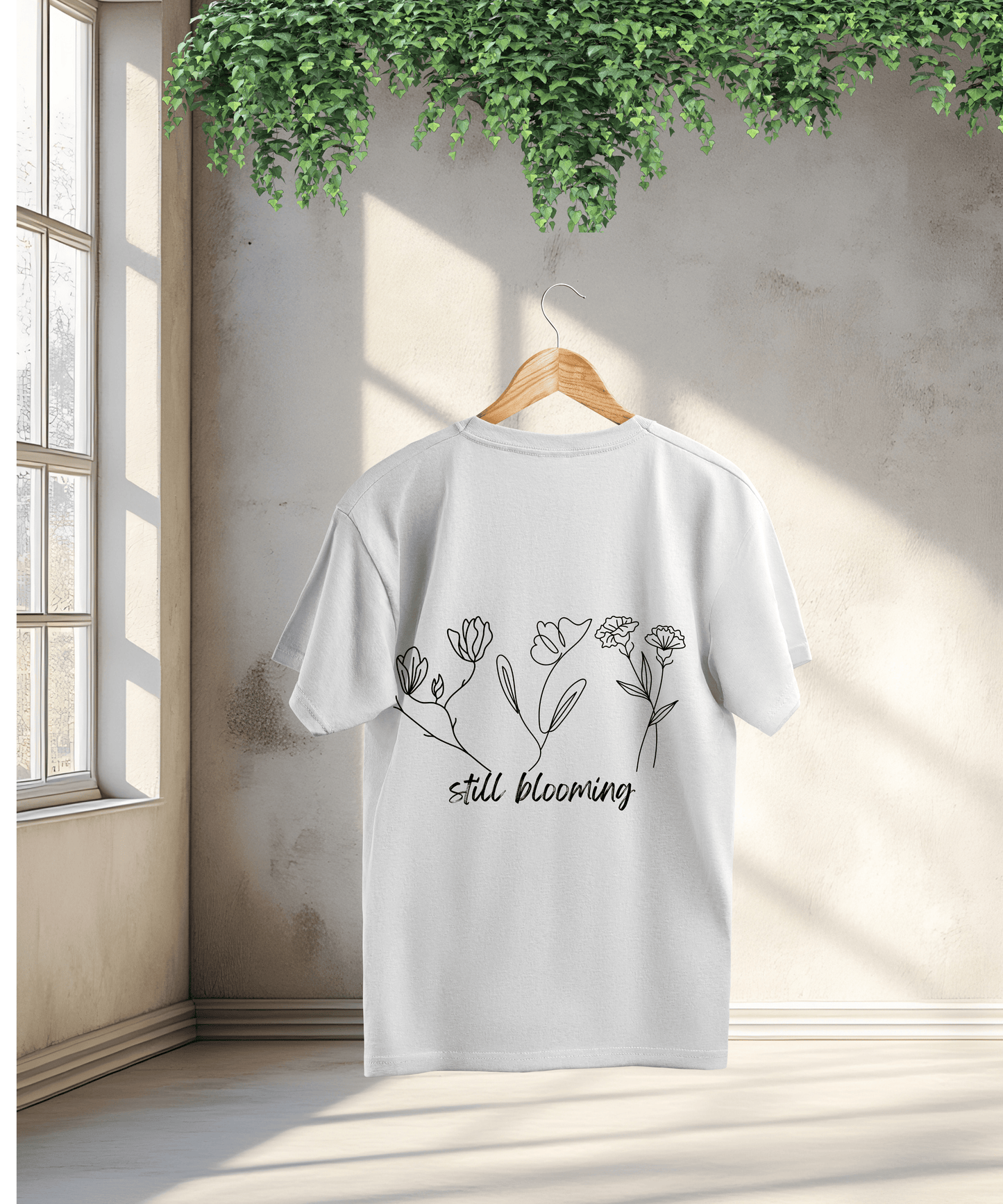 Minimal Floral Graphic Female T-Shirt Bright Colors – Elegant & Everyday Comfort