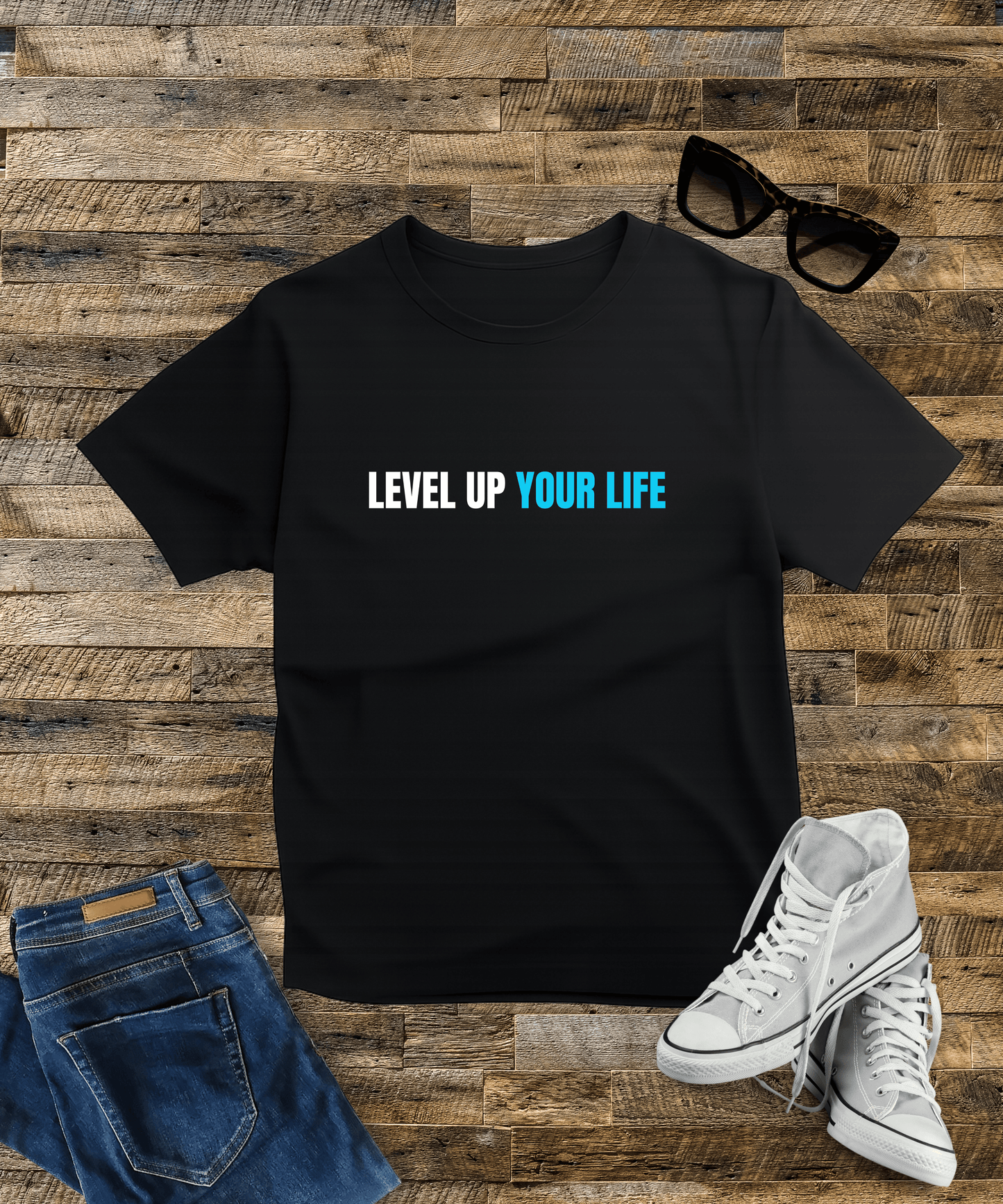 "Level Up Your Life" Male Oversized Standard T-Shirt