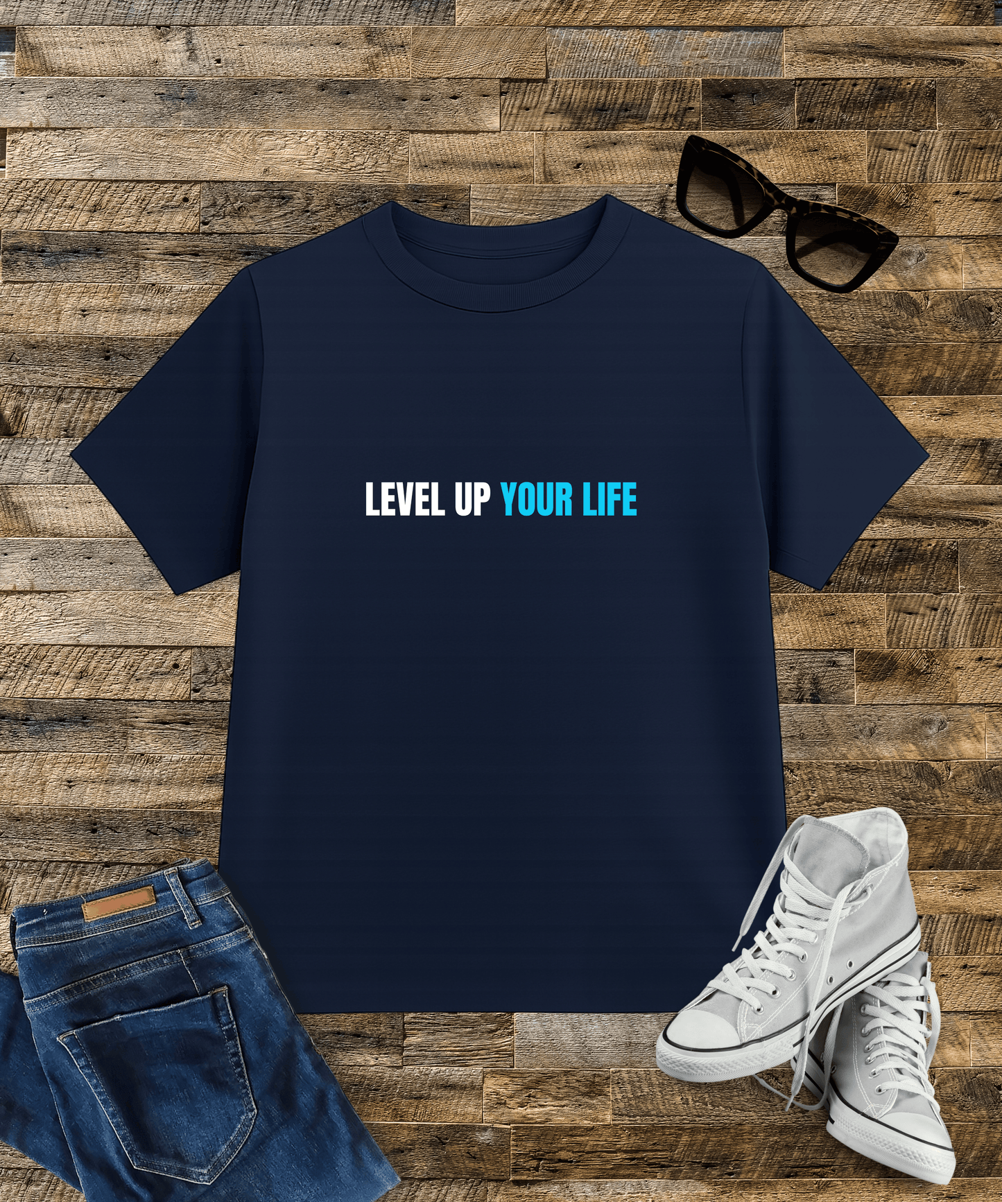 "Level Up Your Life" Male Oversized Standard T-Shirt