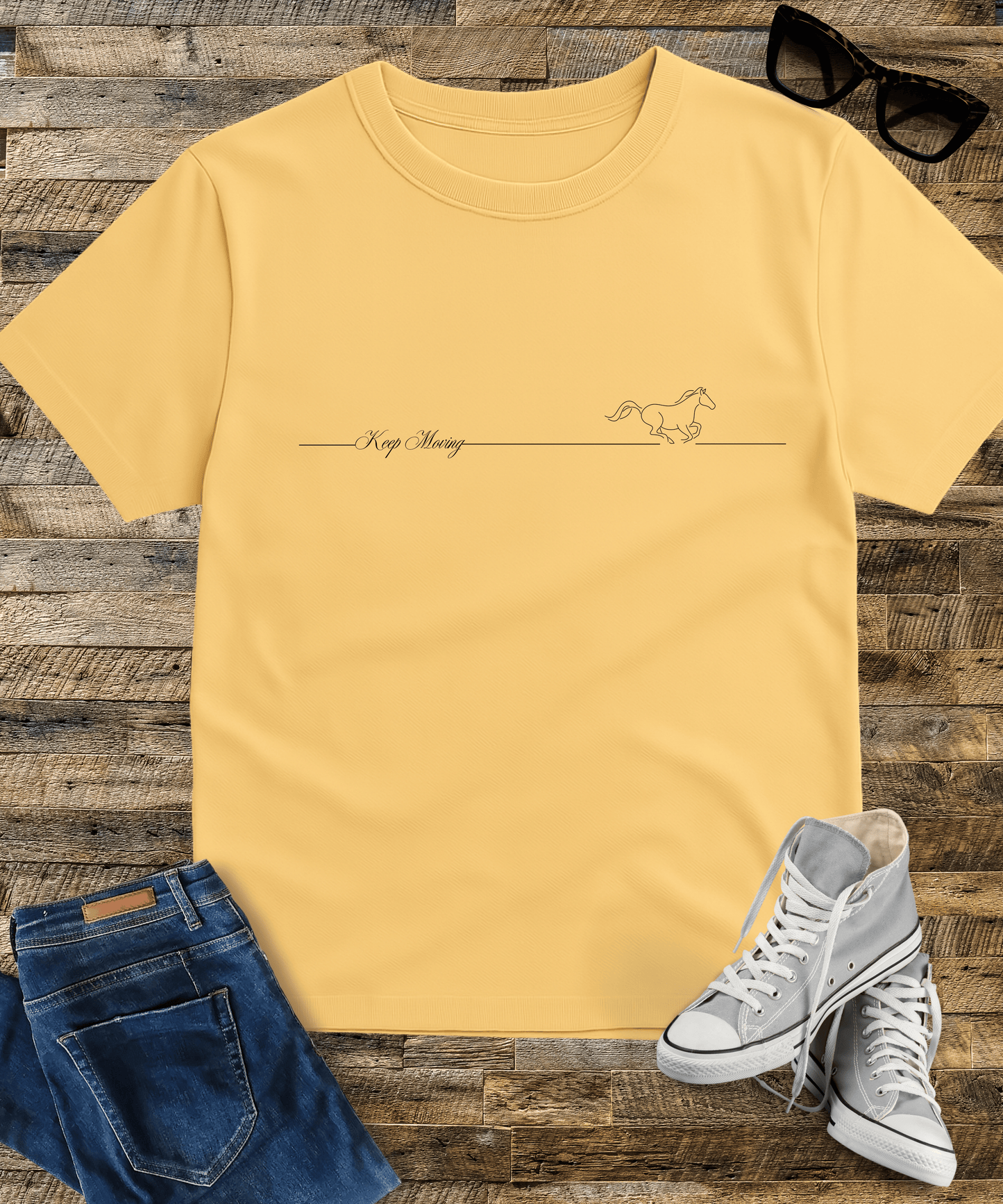 "Keep Moving" Bright Colour Oversized Male Standard T-Shirt