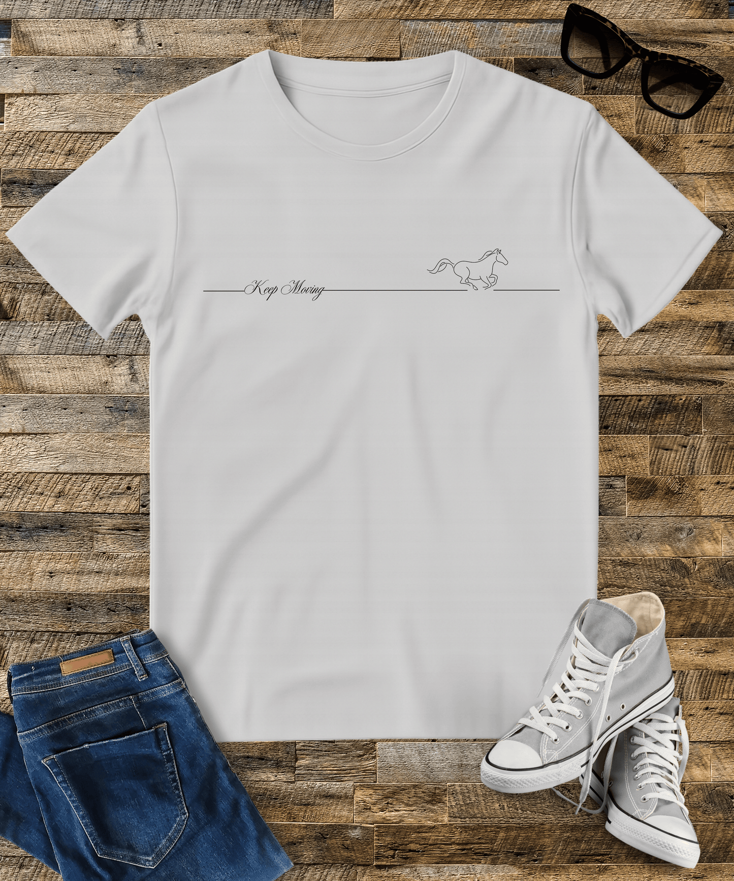 "Keep Moving" Bright Colour Oversized Male Standard T-Shirt
