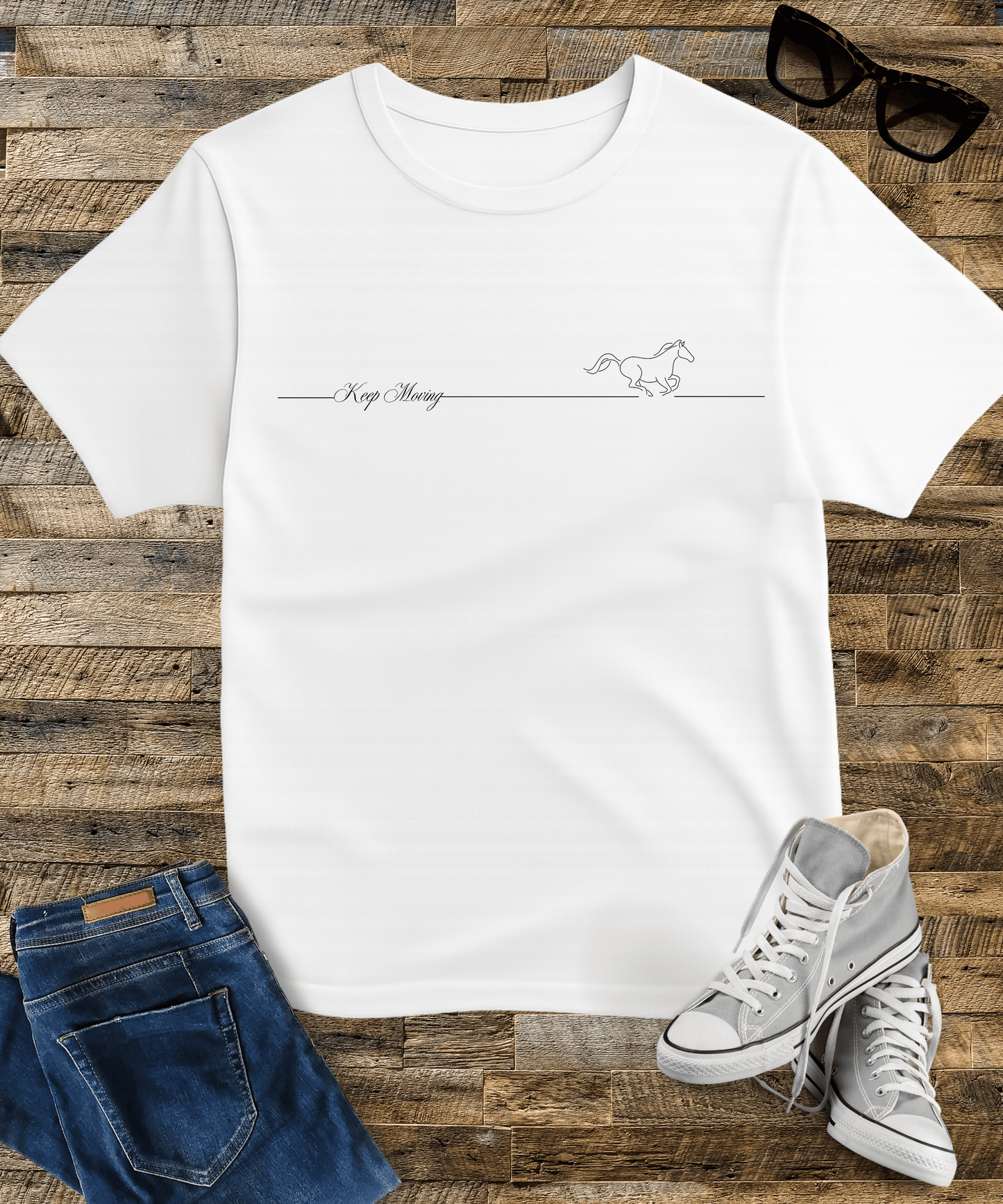 "Keep Moving" Bright Colour Oversized Male Standard T-Shirt