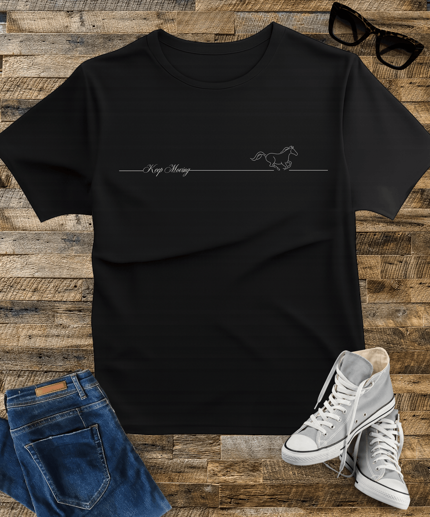 "Keep Moving" Male Oversized Standard T-Shirt
