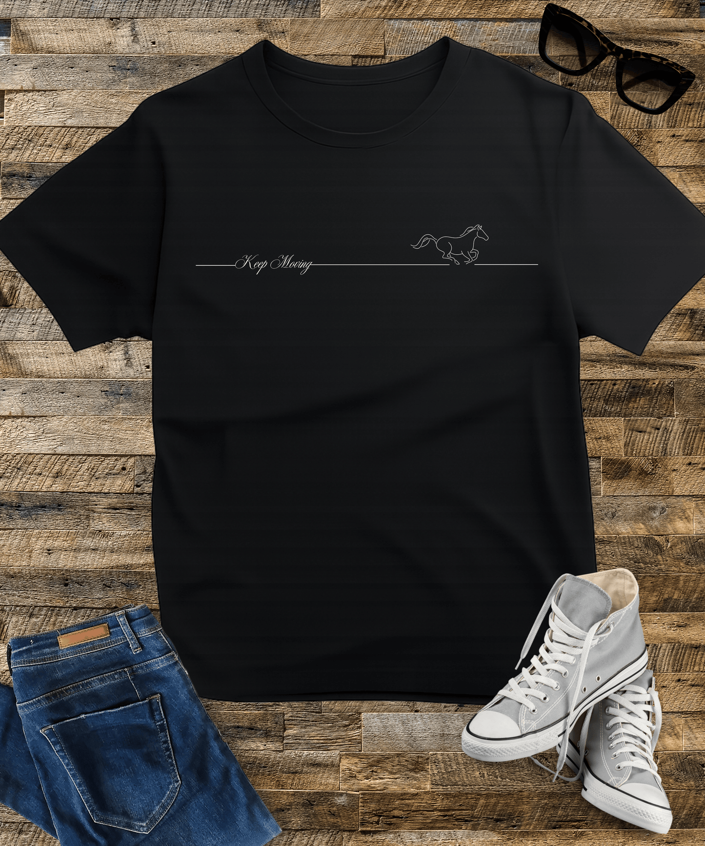 "Keep Moving" Male Oversized Standard T-Shirt