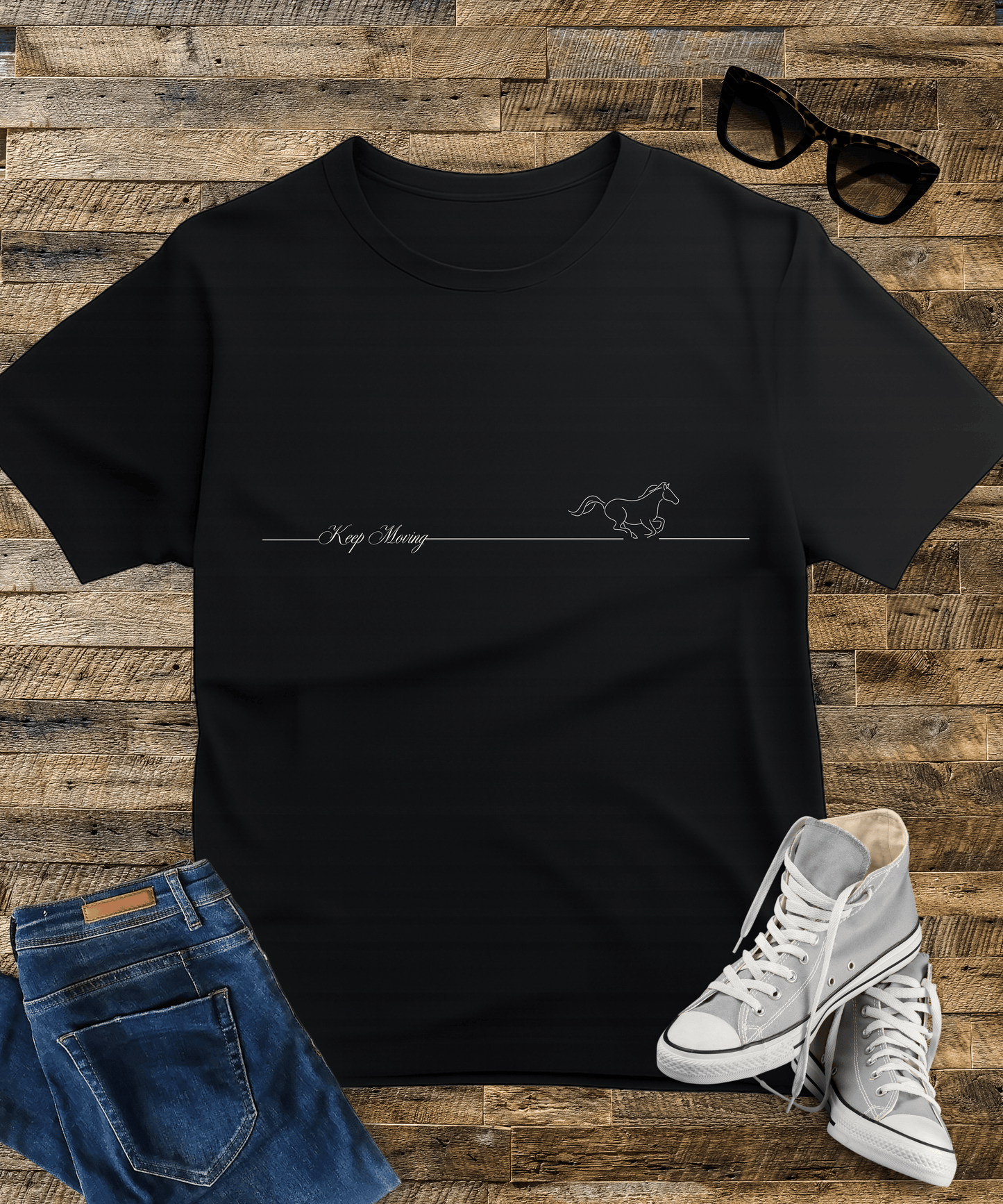 "Keep Moving" Male Oversized Standard T-Shirt