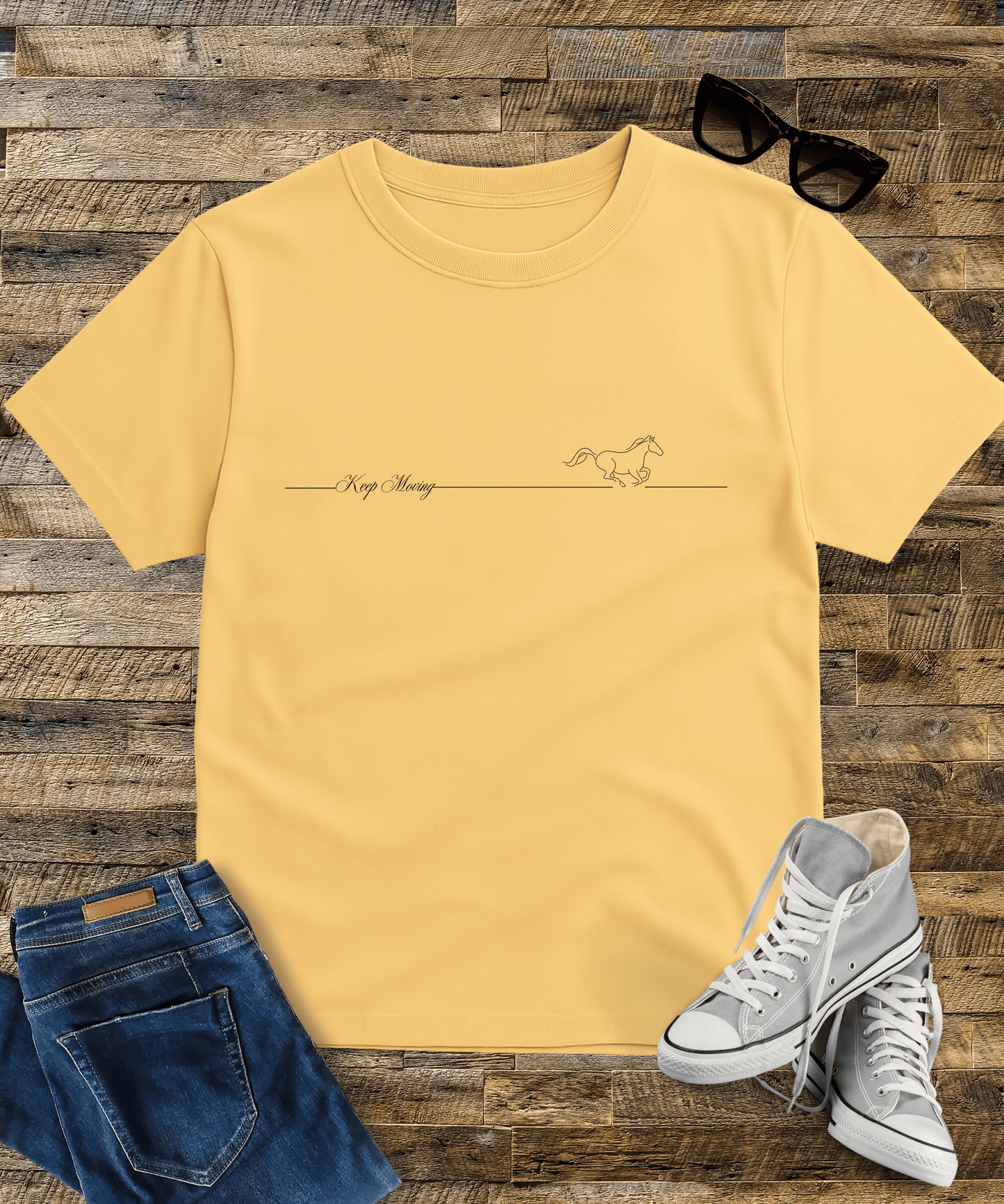 "Keep Moving" Bright Colour Oversized Male Standard T-Shirt