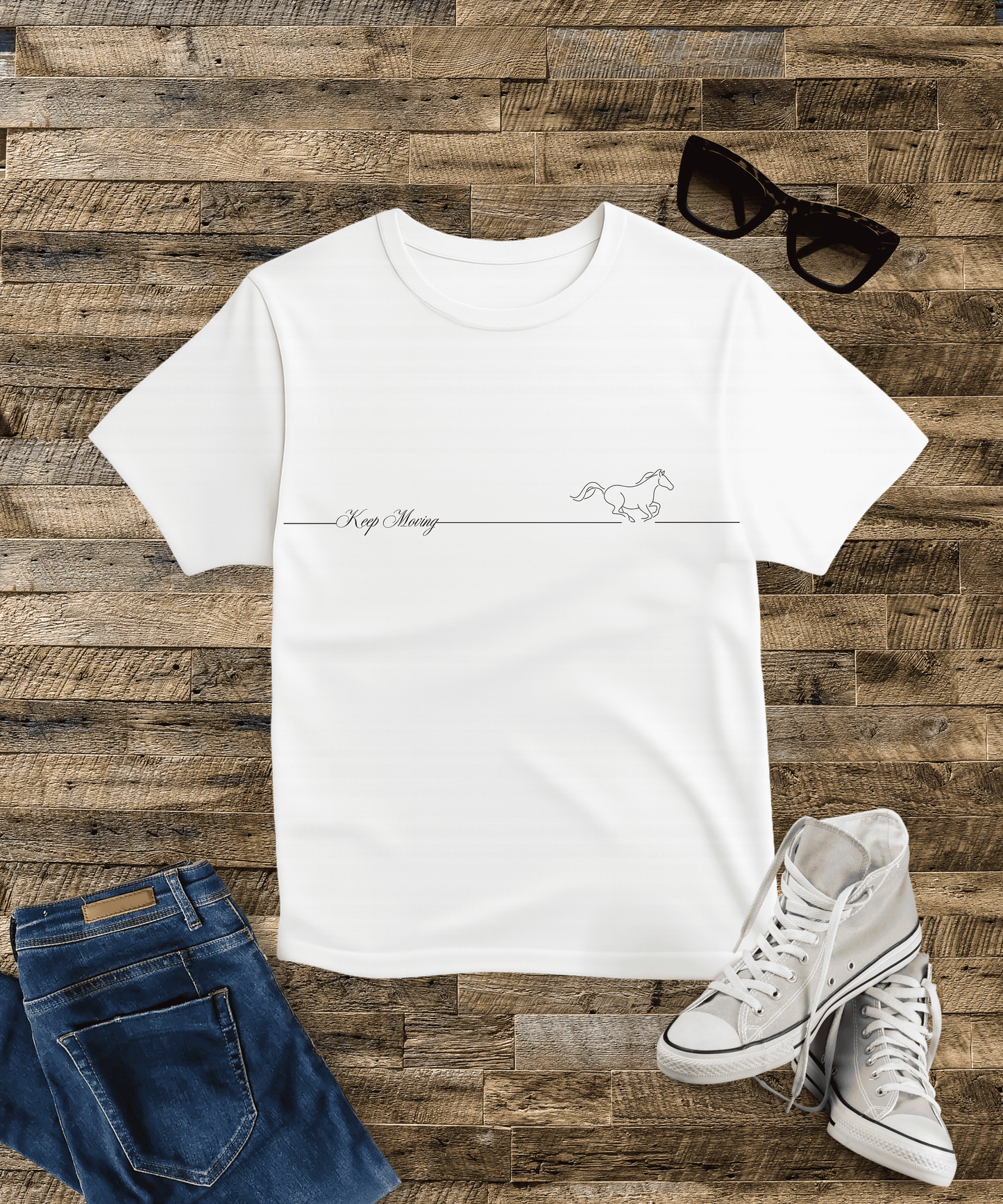 "Keep Moving" Bright Colour Oversized Male Standard T-Shirt