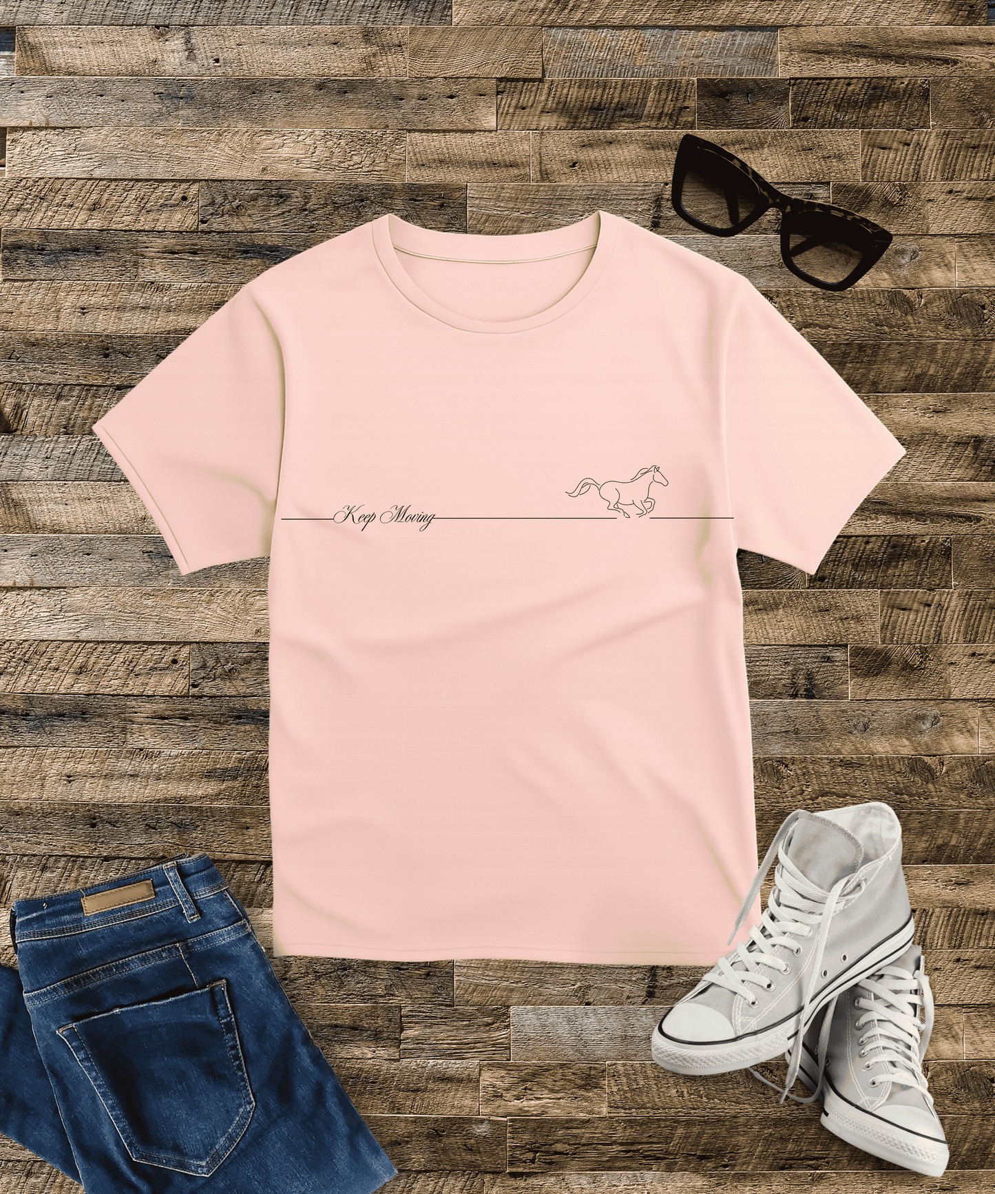 "Keep Moving" Bright Colour Oversized Male Standard T-Shirt