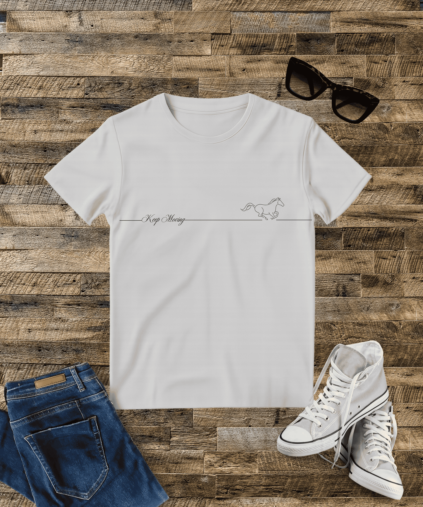 "Keep Moving" Bright Colour Oversized Male Standard T-Shirt