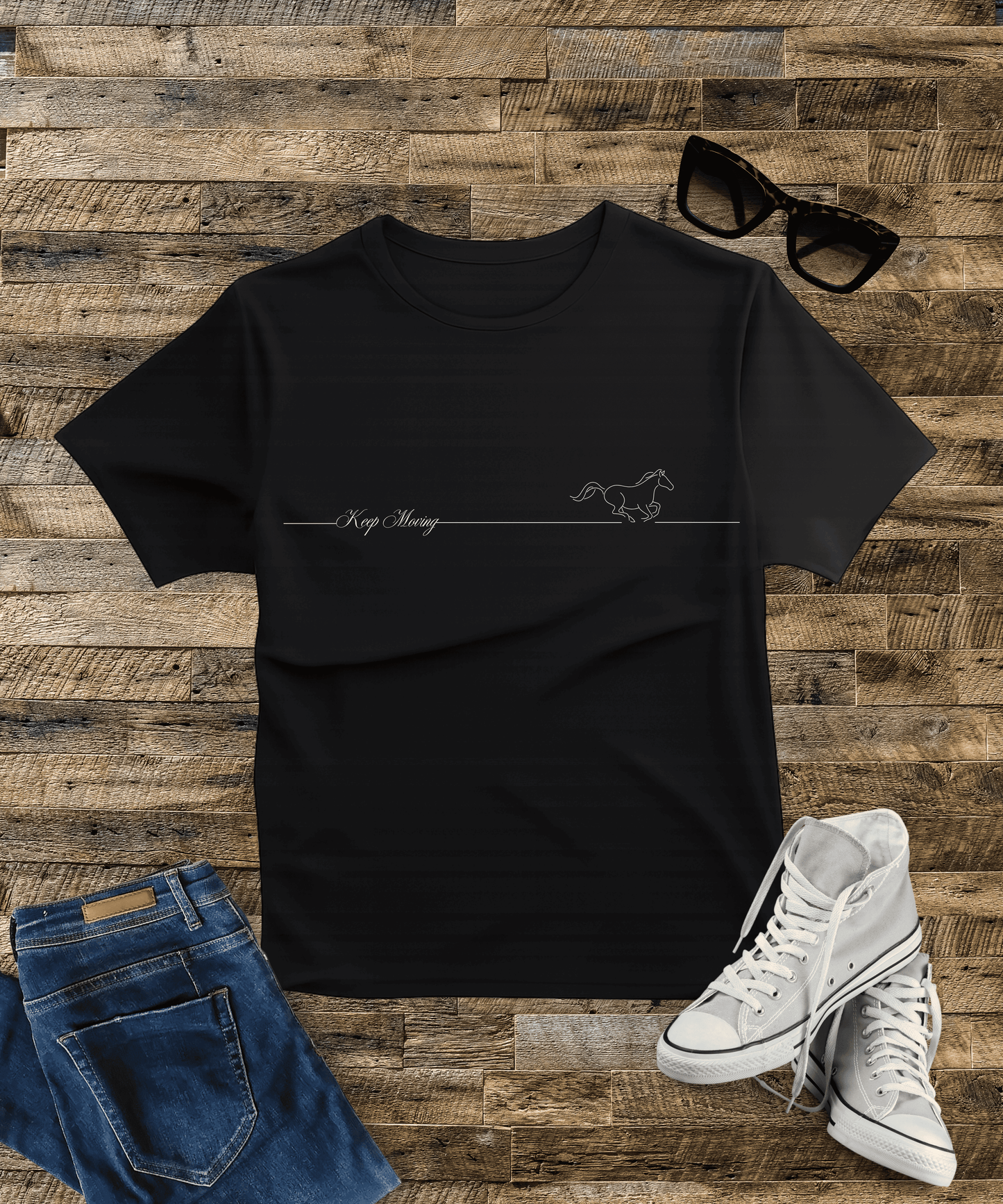 "Keep Moving" Male Oversized Standard T-Shirt