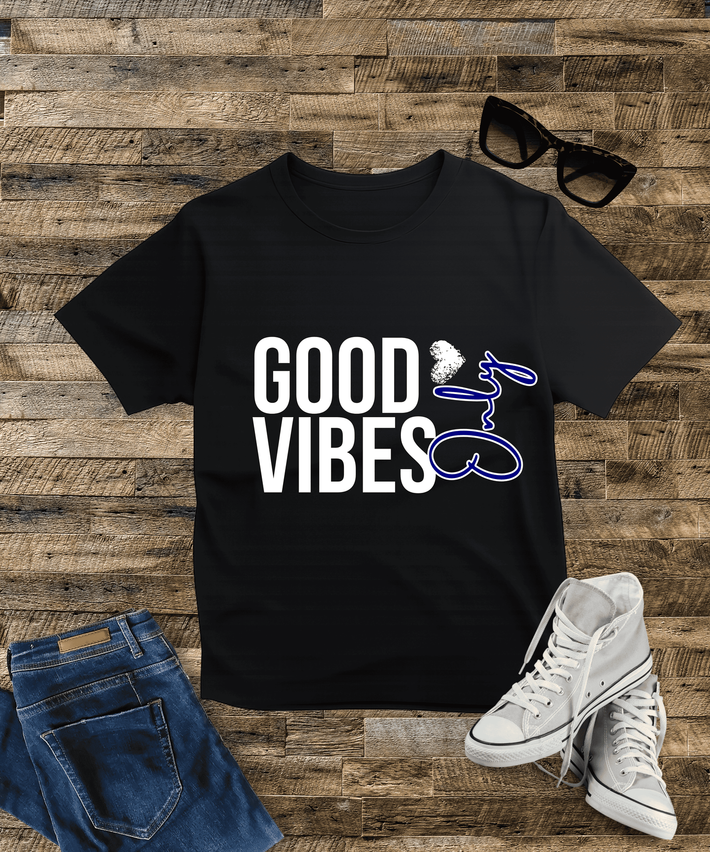 "Good Vibes Only " - Male Oversized T-Shirt