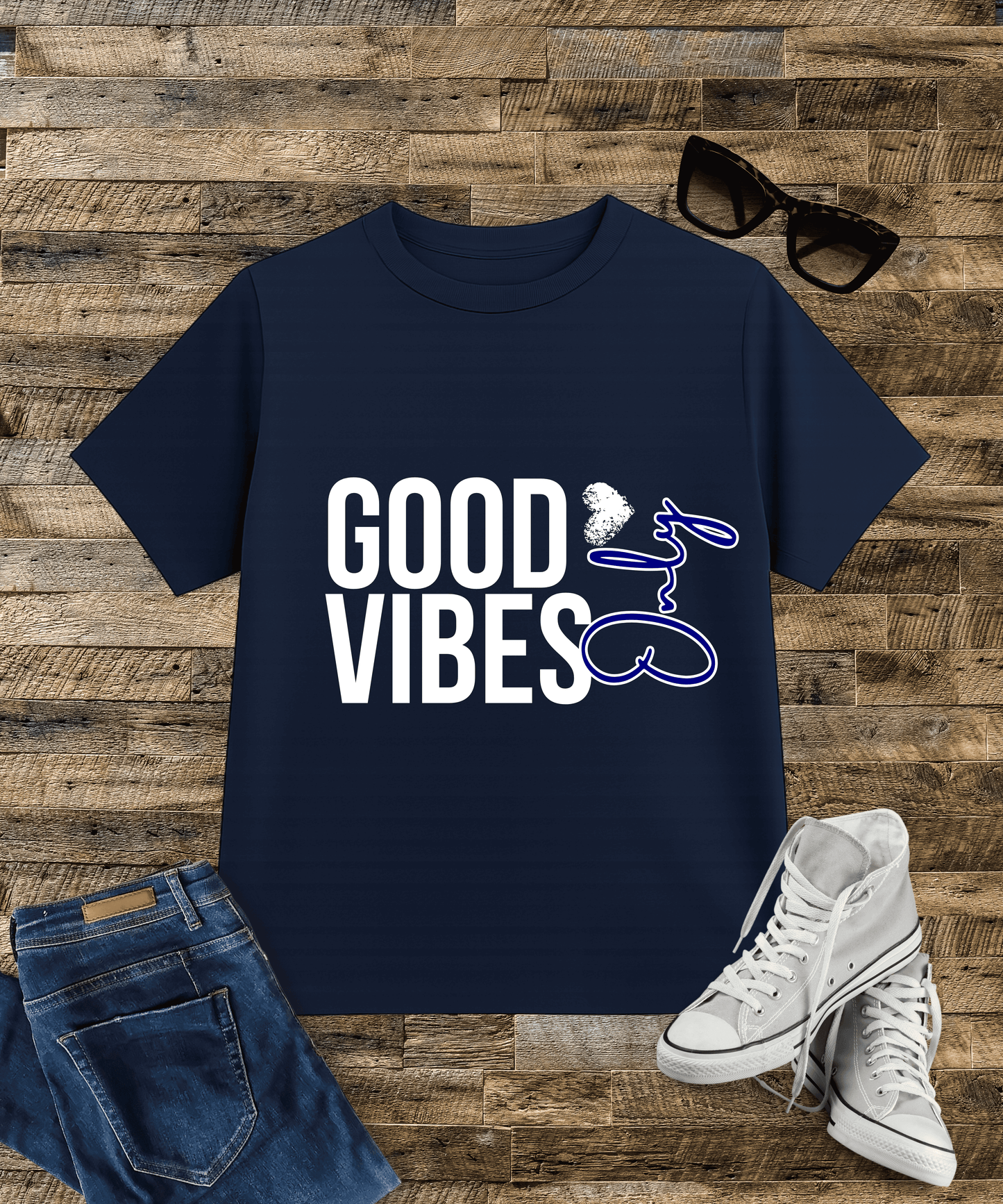 "Good Vibes Only " - Male Oversized T-Shirt