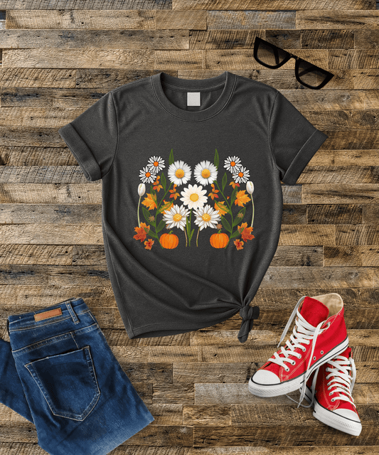 Floral Design Female Classic T-Shirt 100% cotton