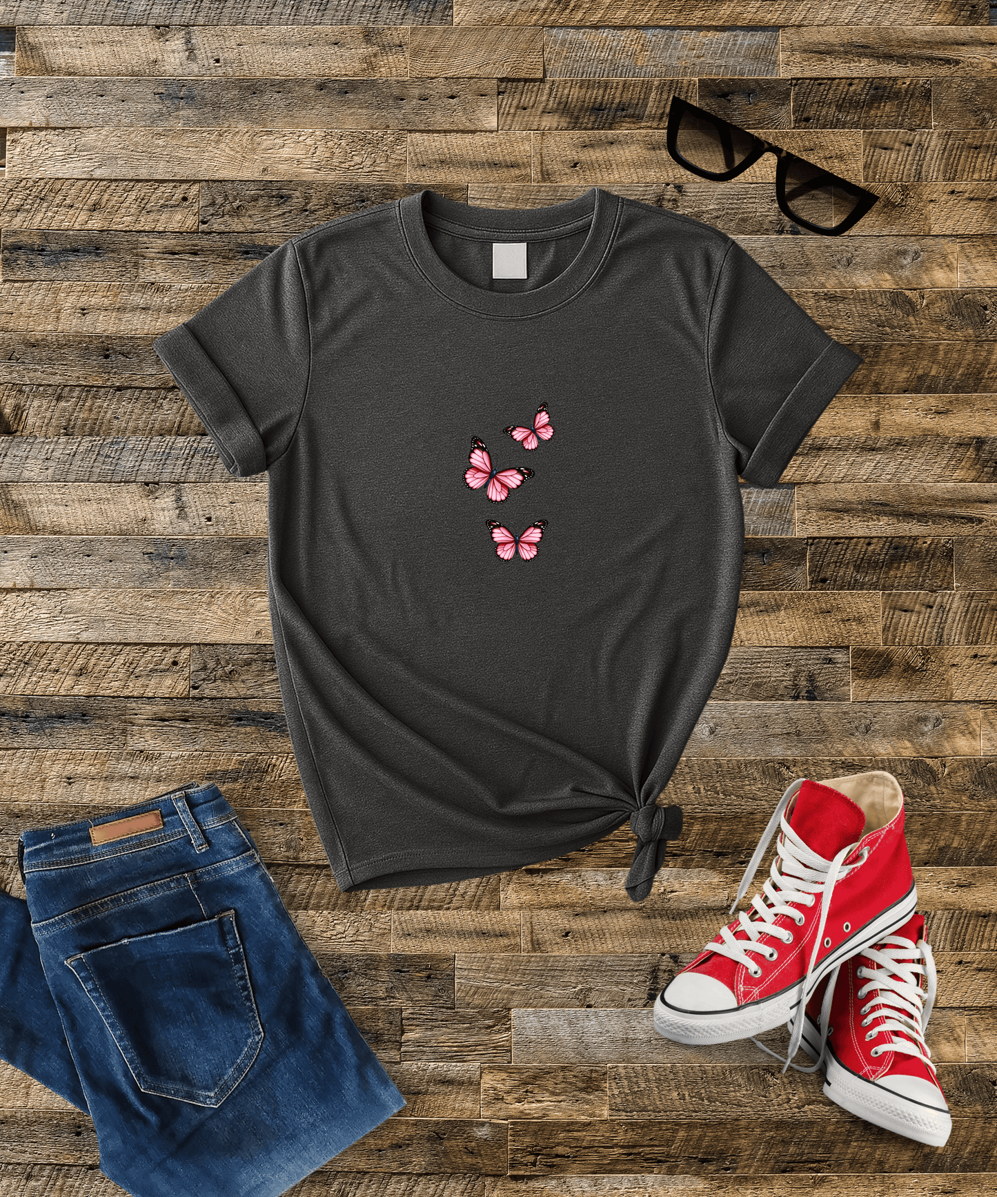 Minimalist Butterfly Design Female Classic T-Shirt