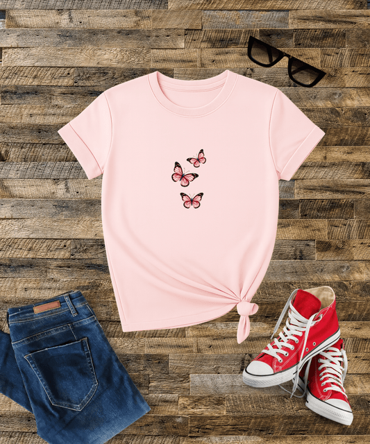 Minimalist Butterfly Design Female Classic T-Shirt