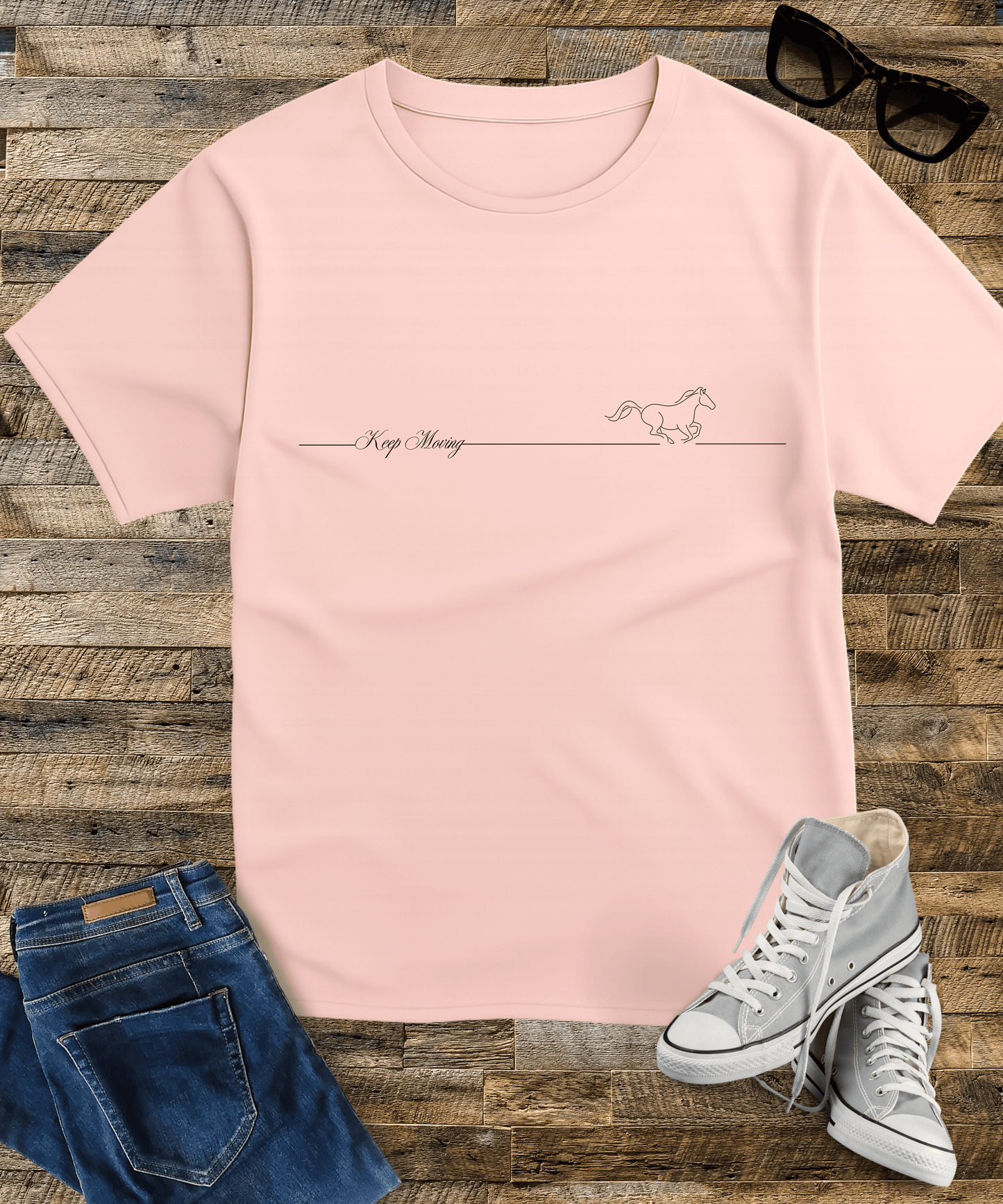 "Keep Moving" Bright Colour Oversized Male Standard T-Shirt