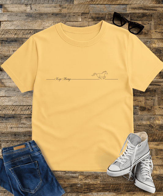 "Keep Moving" Bright Colour Oversized Male Standard T-Shirt